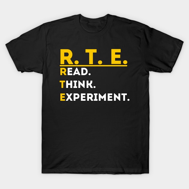 Read, Think, Experiment. | Self Improvement | Life | Quotes | Purple T-Shirt by YourSelf101